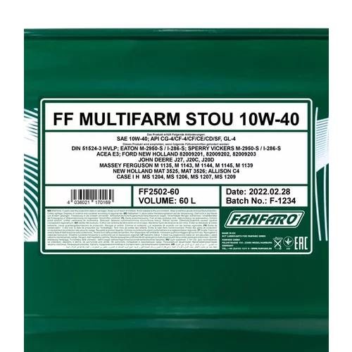Motorový olej SCT - MANNOL FF2502-60 (SCT Mannol) - obr. 1