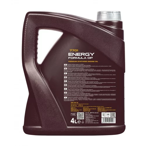 Motorový olej MANNOL 7701 Energy Formula OP 5W-30 4L (SCT Mannol) - obr. 1