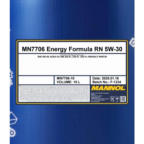 Motorový olej SCT - MANNOL MN7706-10 (SCT Mannol) - obr. 1