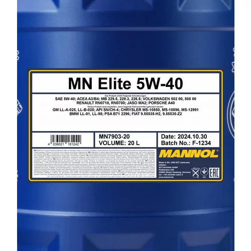 Motorový olej SCT - MANNOL MN7903-20 (SCT Mannol) - obr. 1