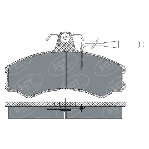 Sada brzdových platničiek kotúčovej brzdy SCT - MANNOL SP 154 PR