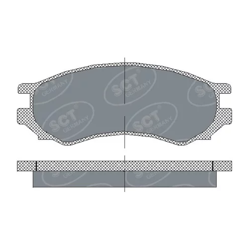 Sada brzdových platničiek kotúčovej brzdy SCT - MANNOL SP 156 PR