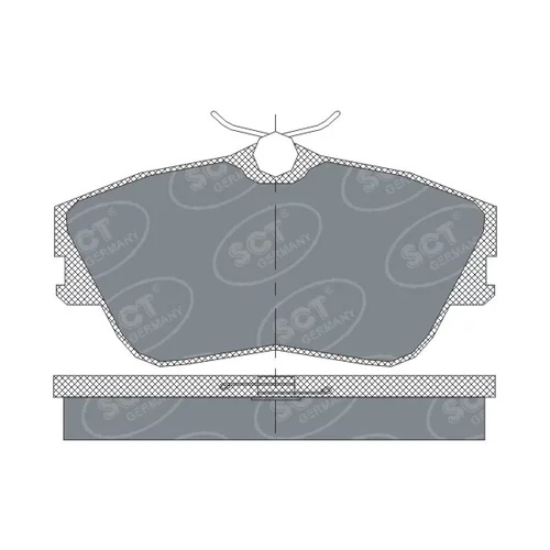 Sada brzdových platničiek kotúčovej brzdy SCT - MANNOL SP 250 PR
