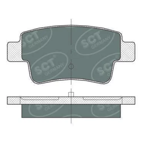 Sada brzdových platničiek kotúčovej brzdy SCT - MANNOL SP 378 PR