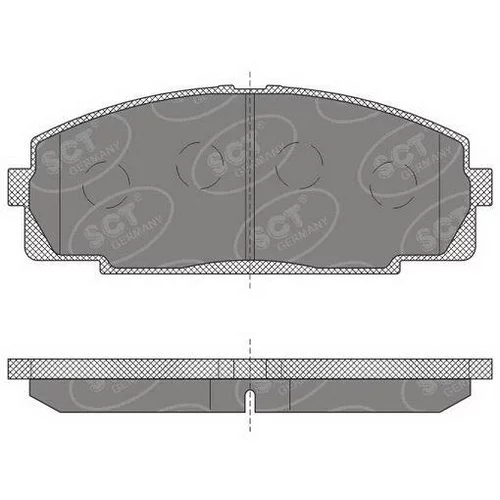 Sada brzdových platničiek kotúčovej brzdy SCT - MANNOL SP 618 PR