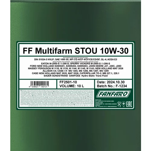 Motorový olej SCT - MANNOL FF2501-10 (SCT Mannol) - obr. 1