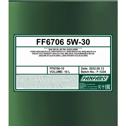 Motorový olej SCT - MANNOL FF6706-10 (SCT Mannol) - obr. 1
