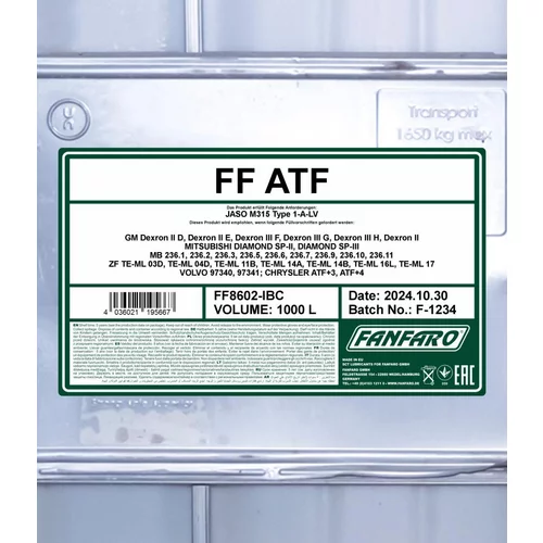 Olej do prevodovky SCT - MANNOL FF8602-IBC (SCT Mannol) - obr. 1
