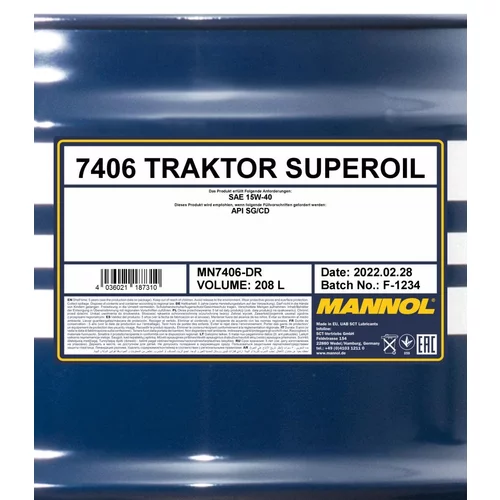 Motorový olej SCT - MANNOL MN7406-DR (SCT Mannol) - obr. 1