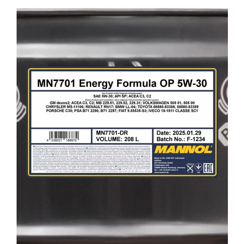 Motorový olej SCT - MANNOL MN7701-DR (SCT Mannol) - obr. 1