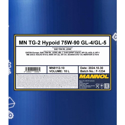 Olej do prevodovky SCT - MANNOL MN8112-10 (SCT Mannol) - obr. 1