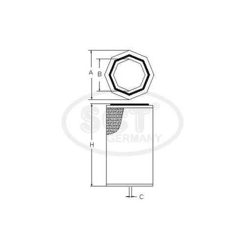 Vzduchový filter SCT - MANNOL SB 3186