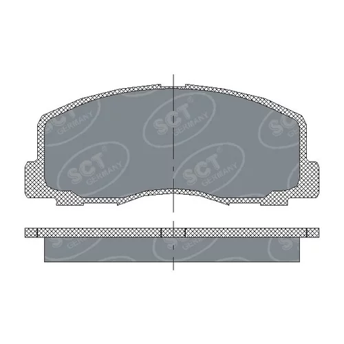 Sada brzdových platničiek kotúčovej brzdy SCT - MANNOL SP 117 PR