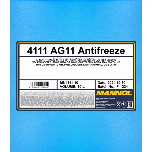 Nemrznúca kvapalina SCT - MANNOL MN4111-10 10L (SCT Mannol) - obr. 1