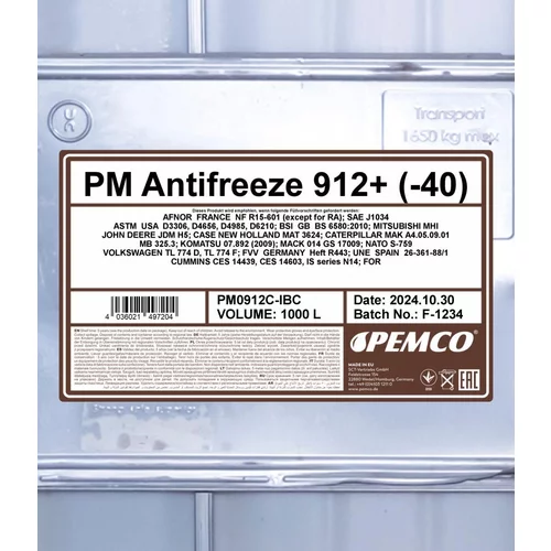 Nemrznúca kvapalina SCT - MANNOL PM0912C-IBC 1000L (SCT Mannol) - obr. 1
