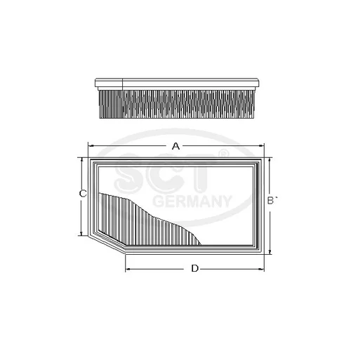 Vzduchový filter SCT - MANNOL SB 2377