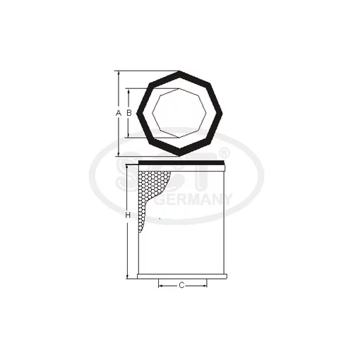 Vzduchový filter SCT - MANNOL SB 3221