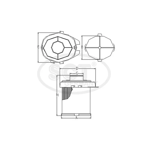 Vzduchový filter SCT - MANNOL SB 513