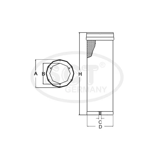 Filter sekundárneho vzduchu SCT - MANNOL SW 3856