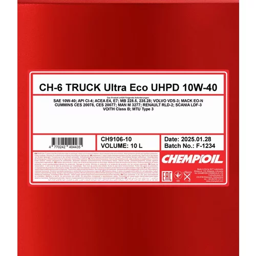 Motorový olej SCT - MANNOL CH9106-10 (SCT Mannol) - obr. 1