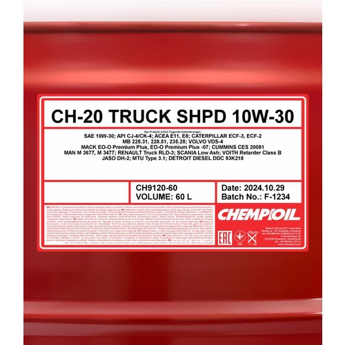 Motorový olej SCT - MANNOL CH9120-60 (SCT Mannol) - obr. 1