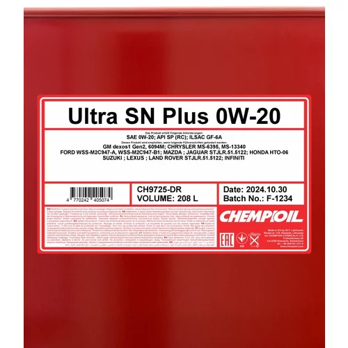 Motorový olej SCT - MANNOL CH9725-DR (SCT Mannol) - obr. 1