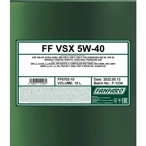 Motorový olej SCT - MANNOL FF6702-10 (SCT Mannol) - obr. 1