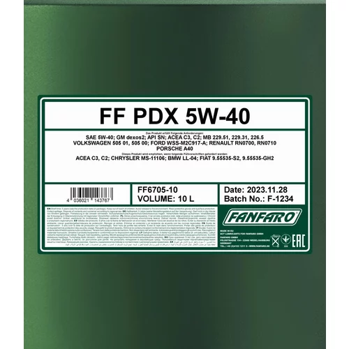 Motorový olej SCT - MANNOL FF6705-10 (SCT Mannol) - obr. 1