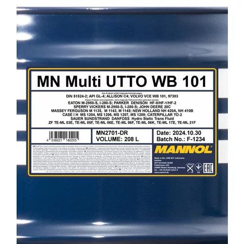 Motorový olej SCT - MANNOL MN2701-DR (SCT Mannol) - obr. 1
