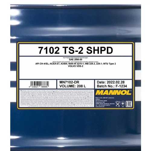 Motorový olej SCT - MANNOL MN7102-DR (SCT Mannol) - obr. 1