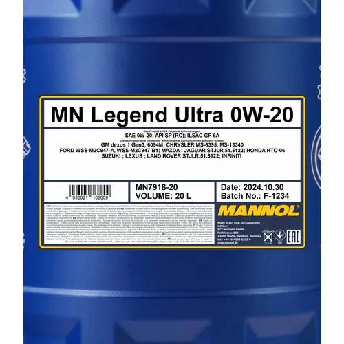 Motorový olej SCT - MANNOL MN7918-20 (SCT Mannol) - obr. 1