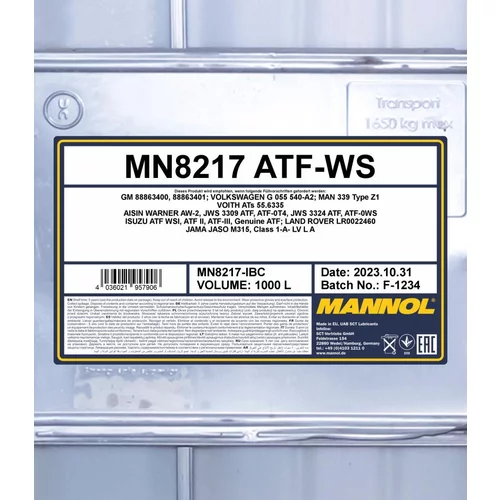 Olej do prevodovky SCT - MANNOL MN8217-IBC (SCT Mannol) - obr. 1