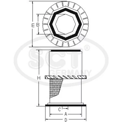 Vzduchový filter SCT - MANNOL SB 3254