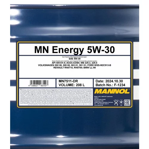 Motorový olej SCT - MANNOL MN7511-DR (SCT Mannol) - obr. 1