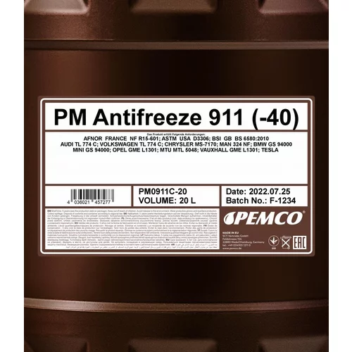 Nemrznúca kvapalina SCT - MANNOL PM0911C-20 20L (SCT Mannol) - obr. 1