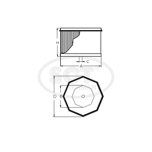 Vzduchový filter SCT - MANNOL SB 3181