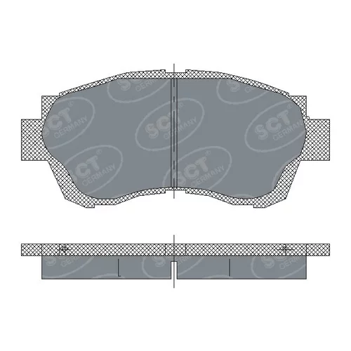 Sada brzdových platničiek kotúčovej brzdy SCT - MANNOL SP 209 PR