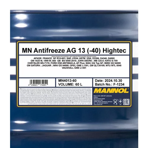 Nemrznúca kvapalina SCT - MANNOL MN4013-60 60L (SCT Mannol) - obr. 1