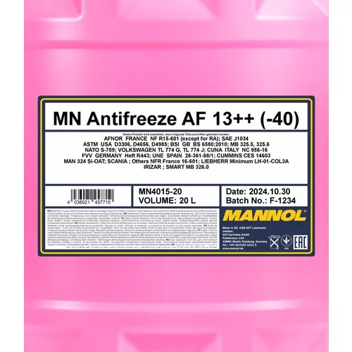 Nemrznúca kvapalina SCT - MANNOL MN4015-20 20L (SCT Mannol) - obr. 1