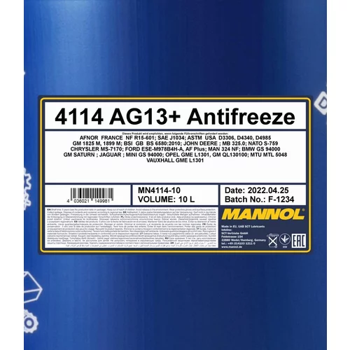 Nemrznúca kvapalina SCT - MANNOL MN4114-10 10L (SCT Mannol) - obr. 1