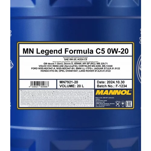 Motorový olej SCT - MANNOL MN7921-20 (SCT Mannol) - obr. 1