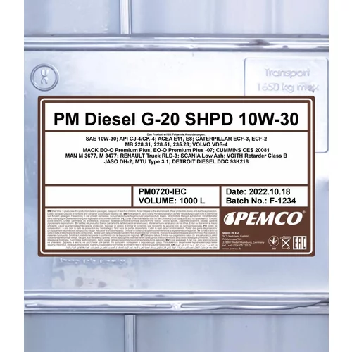 Motorový olej SCT - MANNOL PM0720-IBC (SCT Mannol) - obr. 1