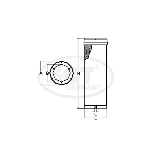 Filter sekundárneho vzduchu SCT - MANNOL SW 3860