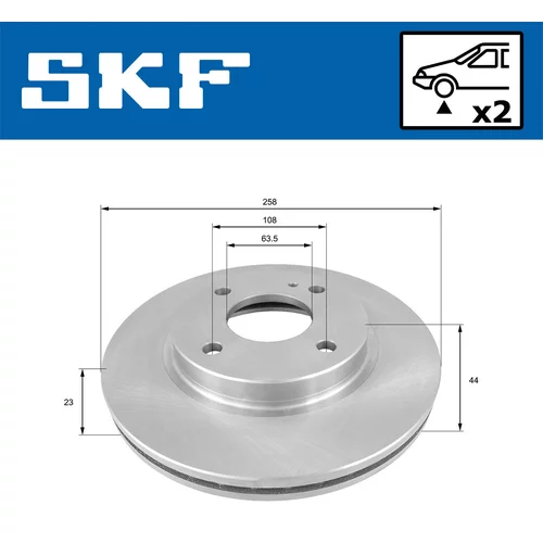 Brzdový kotúč VKBD 80027 V2 /SKF/ - obr. 1