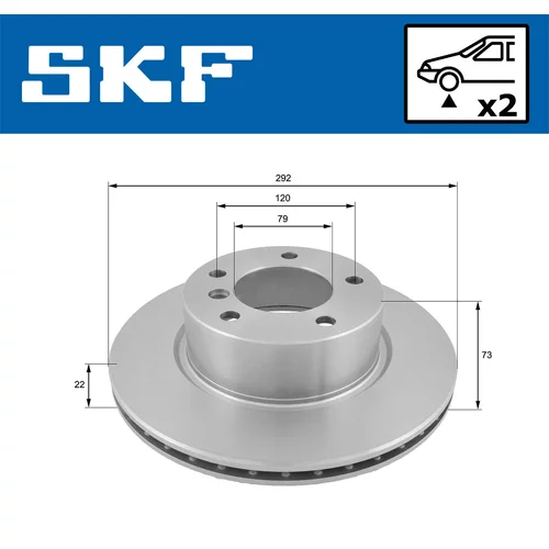 Brzdový kotúč VKBD 80099 V2 /SKF/ - obr. 1