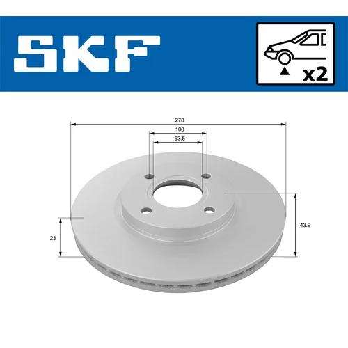 Brzdový kotúč VKBD 80134 V2 /SKF/ - obr. 1