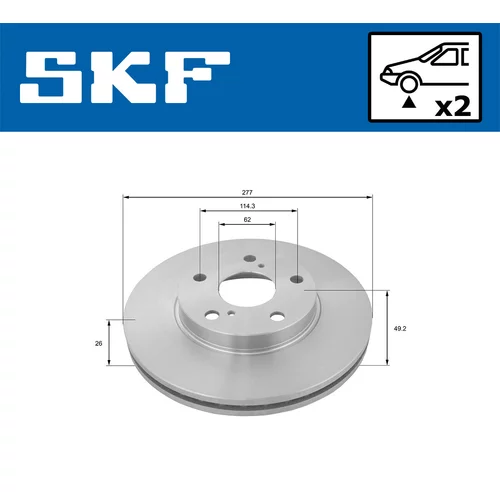 Brzdový kotúč VKBD 80160 V2 /SKF/ - obr. 1