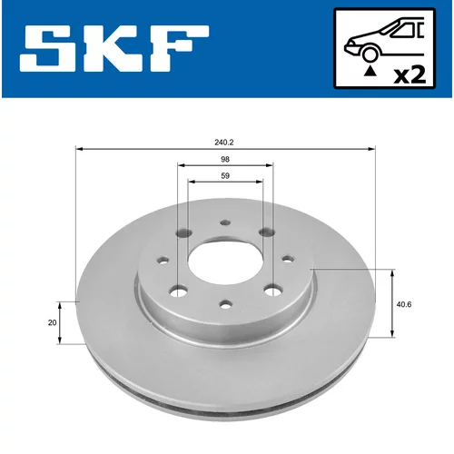 Brzdový kotúč VKBD 80175 V2 /SKF/ - obr. 1