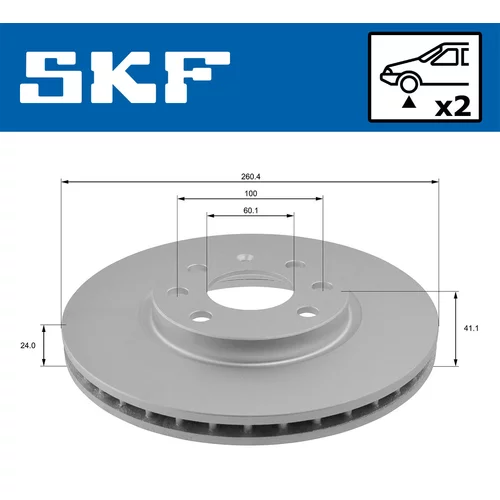 Brzdový kotúč VKBD 80324 V2 /SKF/ - obr. 1