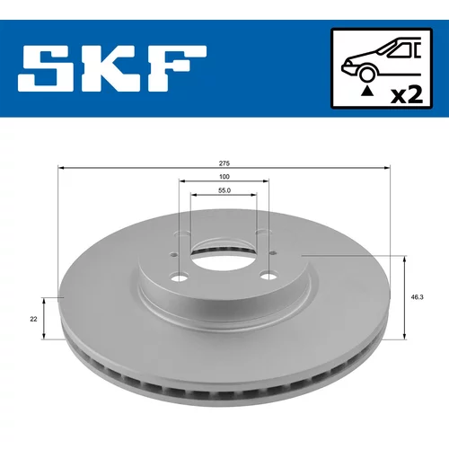 Brzdový kotúč VKBD 80495 V2 /SKF/ - obr. 1